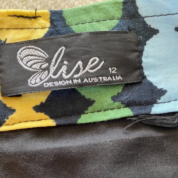 PLEADED SUMMER SKIRT AUSTRALIA FULLY LINED COTTON SIDE POCKETS LIKE NEW - Picture 4 of 4